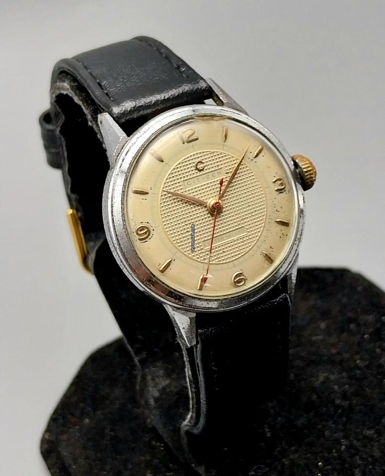 Citizen Center Second Mens Vintage 1952 Mechanical Watch Japan