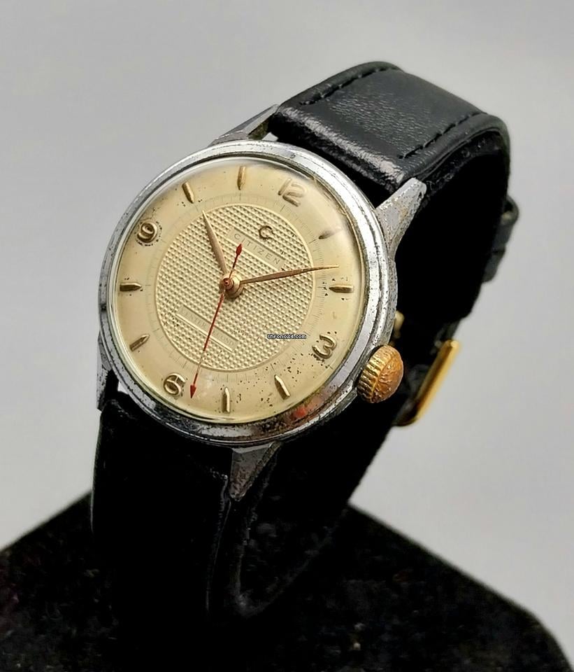 Citizen Center Second Mens Vintage 1952 Mechanical Watch Japan