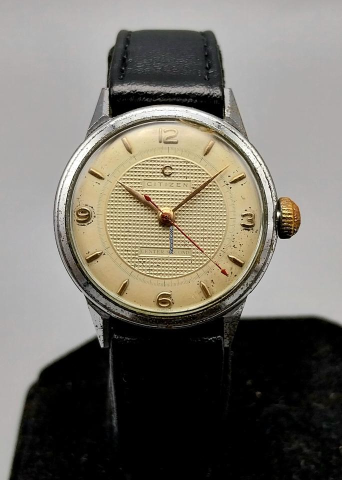 Citizen Center Second Mens Vintage 1952 Mechanical Watch Japan