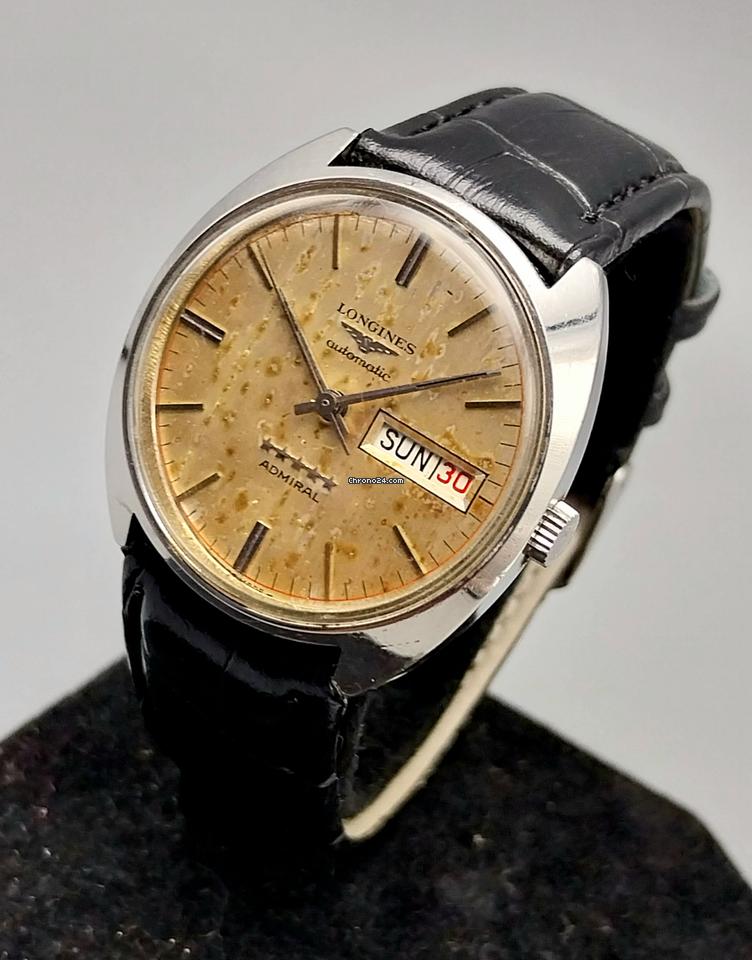 Longines Admiral Five Star Day Date Mens Vintage 1960s Automatic Watch