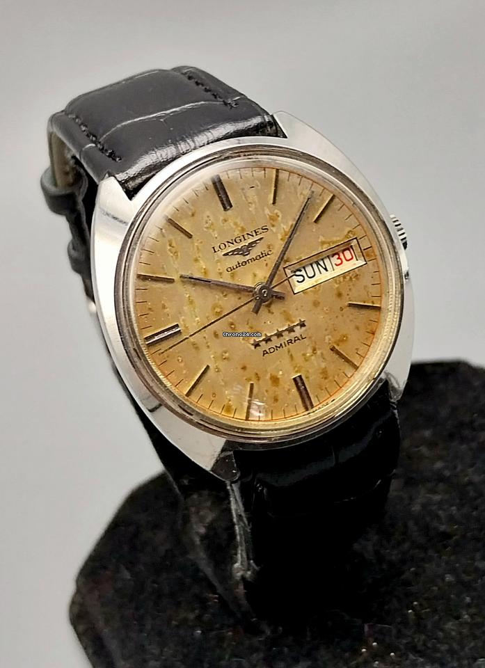 Longines Admiral Five Star Day Date Mens Vintage 1960s Automatic Watch