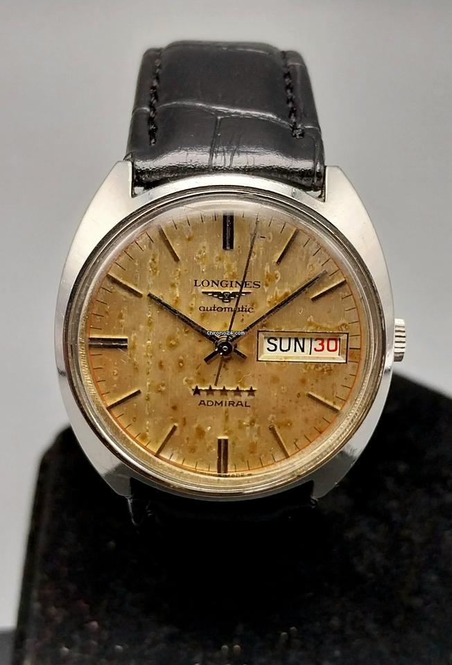 Longines Admiral Five Star Day Date Mens Vintage 1960s Automatic Watch