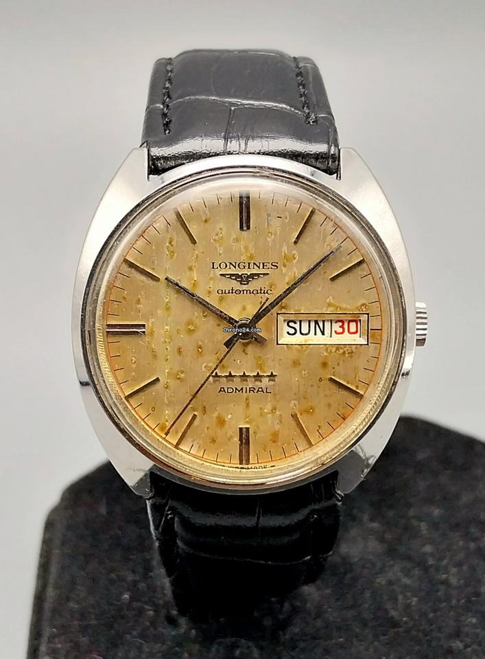 Longines Admiral Five Star Day Date Mens Vintage 1960s Automatic Watch