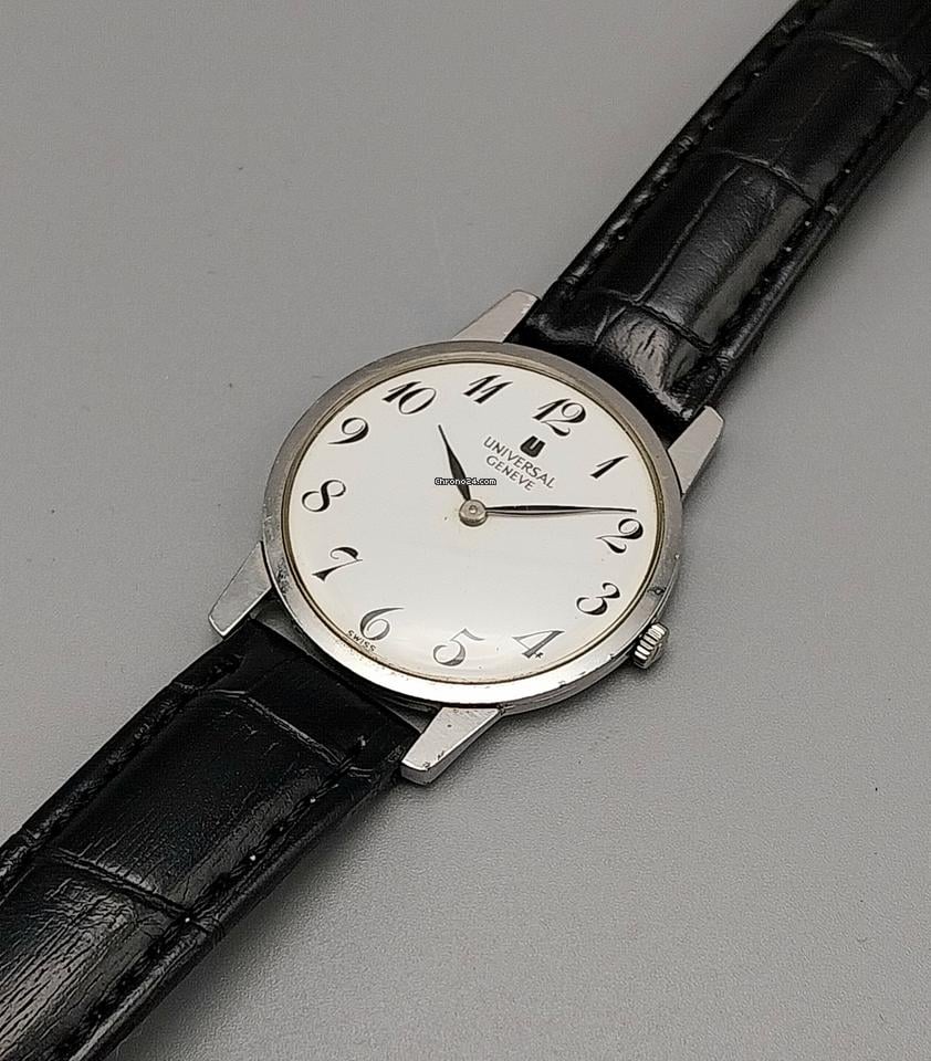 Universal Genève 842 101 White Dial UltraThin Vintage Mechanical Swiss Watch