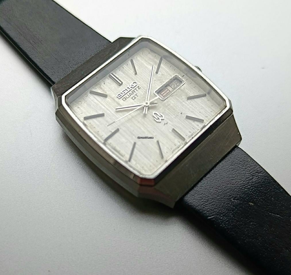 Seiko Quartz QT Day Date Kanji 0843-5010 Japan Men's Watch