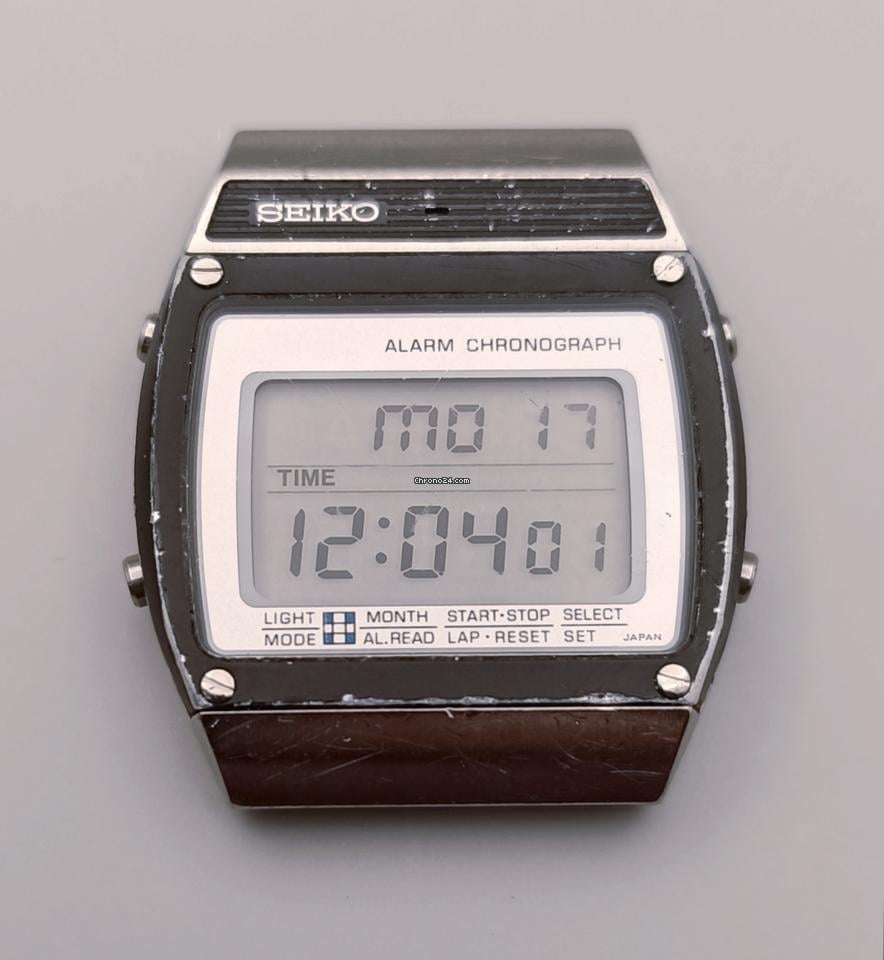 Seiko Chronograph A359-4010 August 1980 Digital Alarm Chronograph Vintage Mens Watch