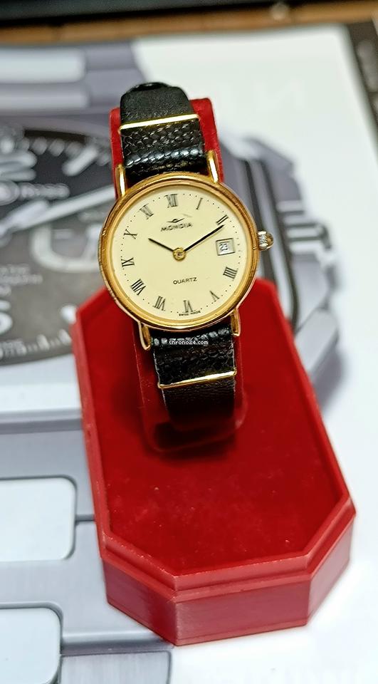 Mondia Date Quartz Gold Plated 60077 Swiss Ladies Watch