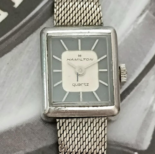 Hamilton Quartz 869169 Square 10K R.G.P. Ladies Swiss Vintage Watch