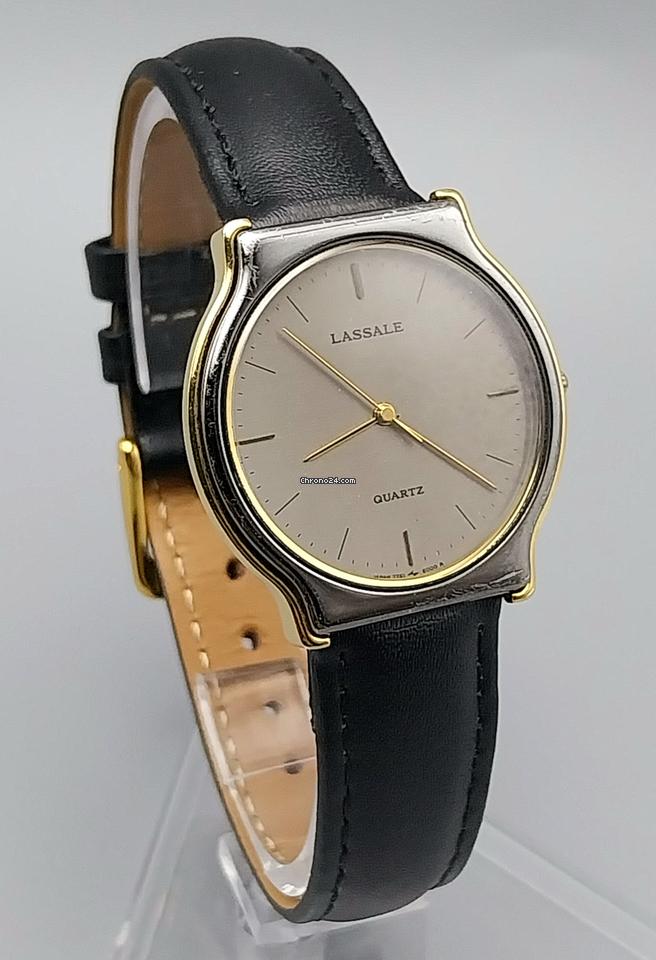 Seiko Lassale 7751-6009 June 1989 Gray Gold Two Tone Watch